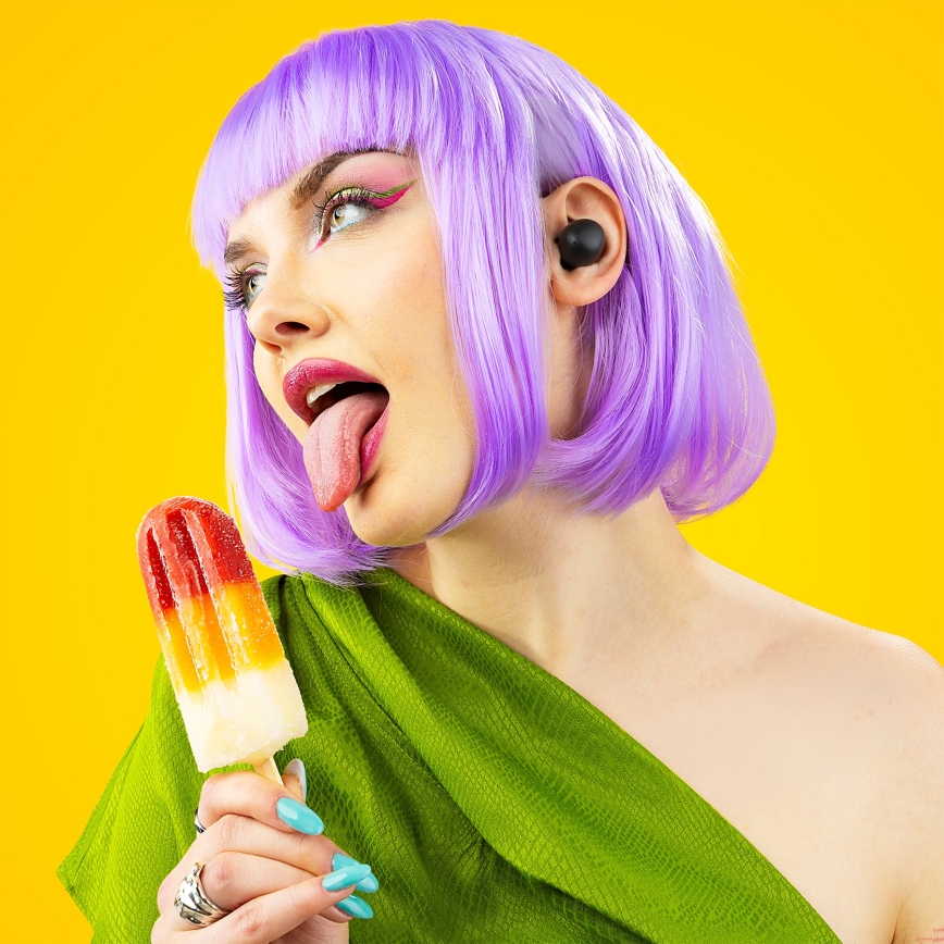 Niceboy Podsie 4 POP - Trådlös earphones 400 mAh + 2x 40 mAh IPX4 svart