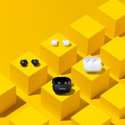Niceboy Podsie 4 POP - Trådlös earphones 400 mAh + 2x 40 mAh IPX4 svart