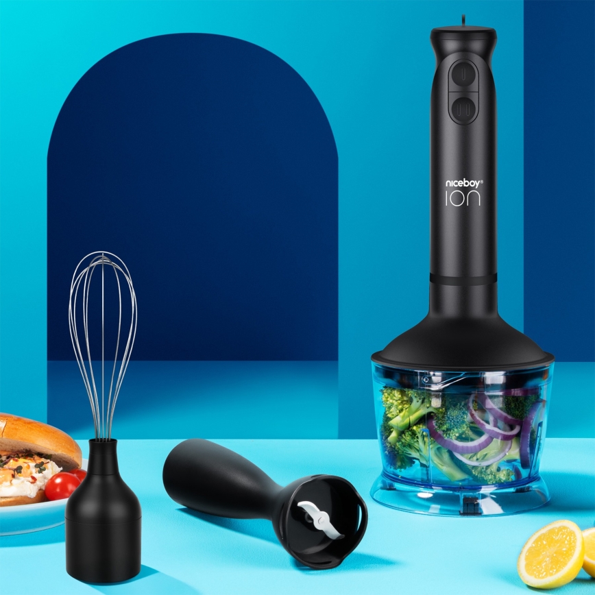 Niceboy Twister T1 Set - Stavmixer med tillbehör 500W/230V svart