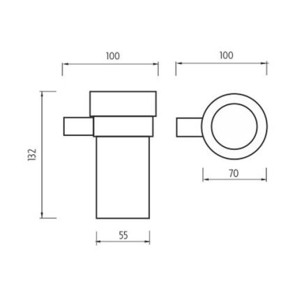 NIMCO BR 11058W-26 - Väggmonterad tandborstehållare BORMO matt glas/skinande krom
