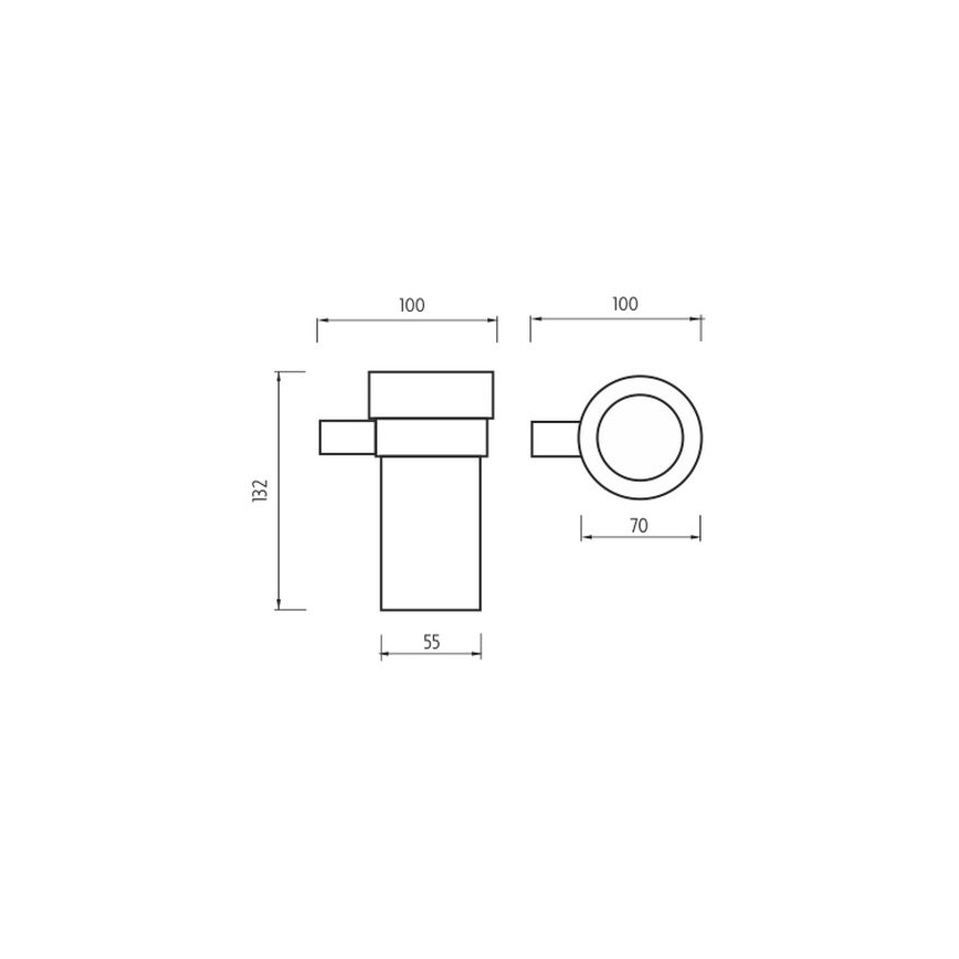NIMCO BR 11058W-26 - Väggmonterad tandborstehållare BORMO matt glas/skinande krom