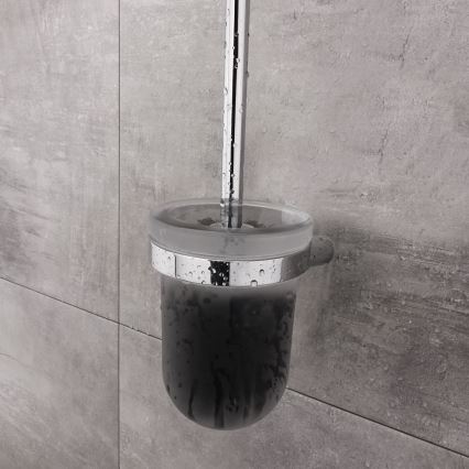 NIMCO BR 11094WN-26 - Toaletborste med vägghängare BORMO matt glas/skinande krom