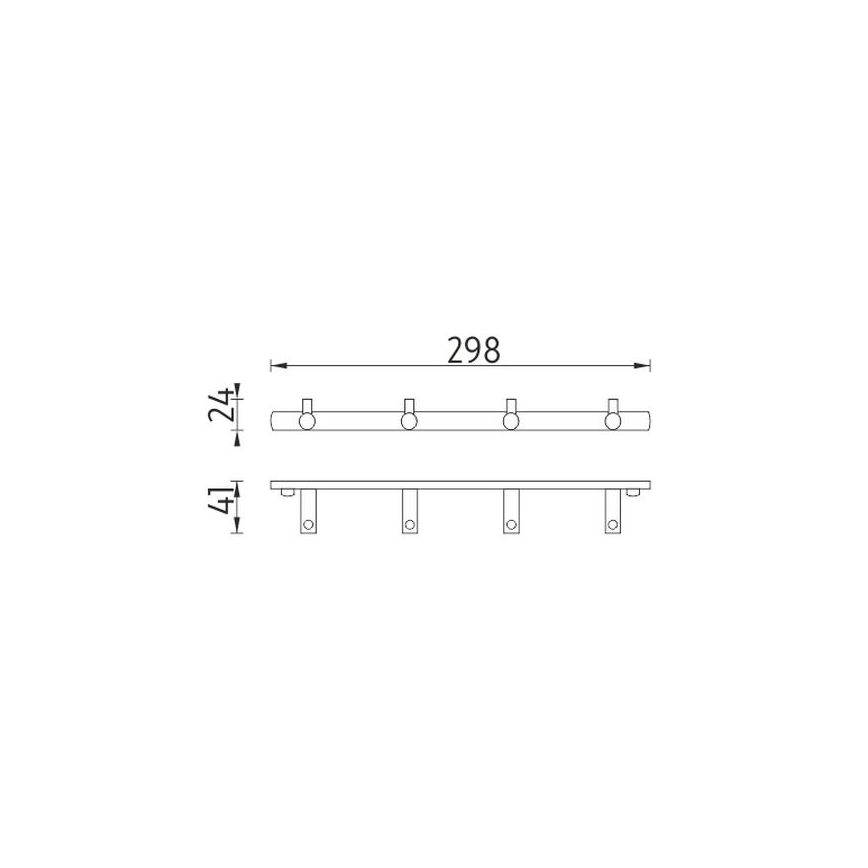 NIMCO BR 11104-26 - Handdukshängare för vägg BORMO 30 cm skinande krom