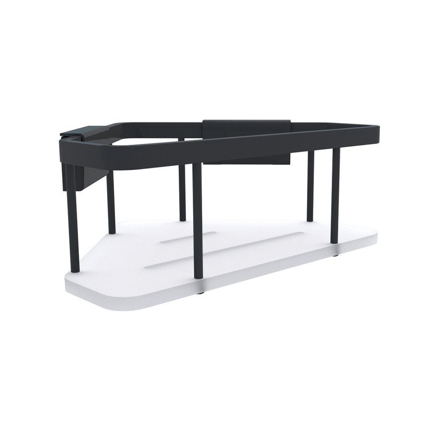 NIMCO Ki-14003-B-90 - Duschhylla för väggmontage KIBO matt svart/vit