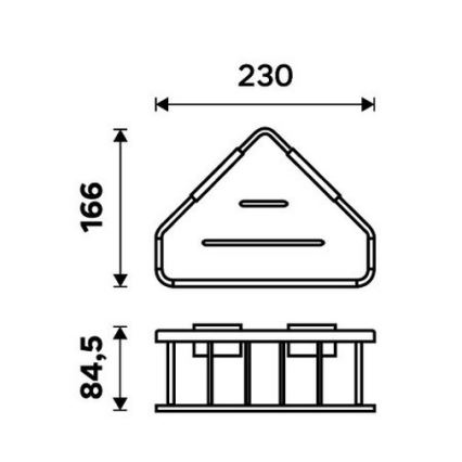 NIMCO Ki-14003-B-90 - Duschhylla för väggmontage KIBO matt svart/vit