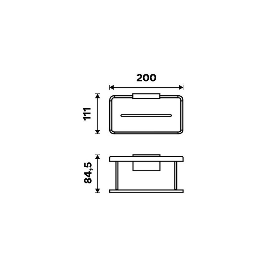 NIMCO Ki-14015-B-90 - Duschhylla för väggmontage KIBO matt svart/vit