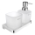 NIMCO MA 2905831C-26 - Tvålpump för vägg och tandborsthållare MAYA 320 mm matt glas/skinande krom