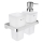 NIMCO MA 2905831H-26 - Tvålpump för vägg och tandborsthållare MAYA 290 mm matt glas/skinande krom