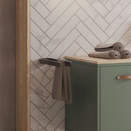 NIMCO MAC 29098-90 - Handdukshängare för vägg MAYA 37 cm matt svart