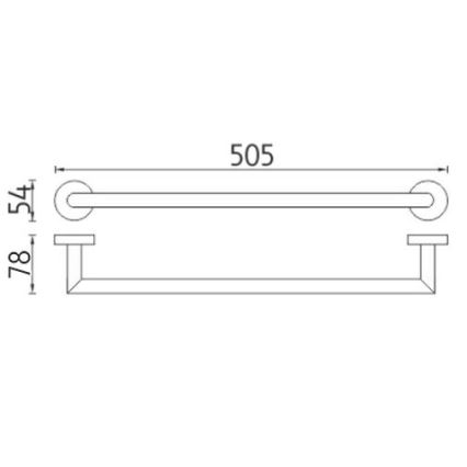 NIMCO UN 13046A-26 - Handdukshängare för vägg UNIX 51 cm skinande krom