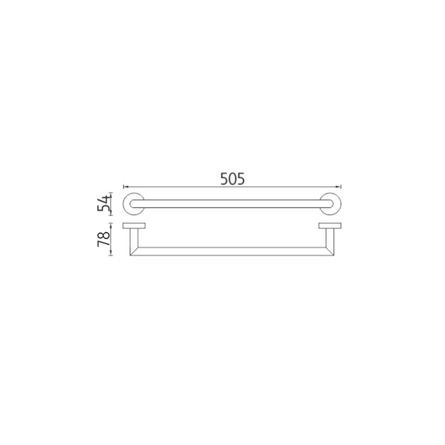 NIMCO UN 13046A-26 - Handdukshängare för vägg UNIX 51 cm skinande krom