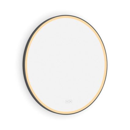 NIMCO ZPC 28000RVX-90 - LED Dimbar badrumsspegel med bakgrundsbelysning LED/26W/230V 3000-6500K diameter 60 cm matt svart IP44