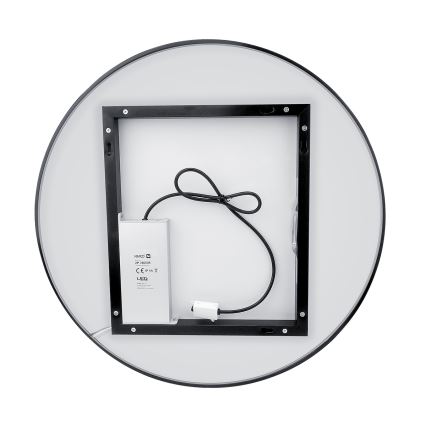 NIMCO ZPC 31001RVX-90 - LED Dimbar badrumsspegel med bakgrundsbelysning LED/22W/230V 3000-6500K diameter 70 cm matt svart IP44