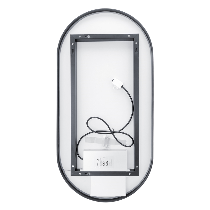 NIMCO ZPC 32002LVX-90 - LED Dimbar badrumsspegel med bakgrundsbelysning LED/25W/230V 3000-6500K 80x40 cm matt svart  IP44