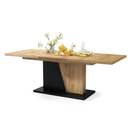 Utdragbart matbord NINO ek craft/svart