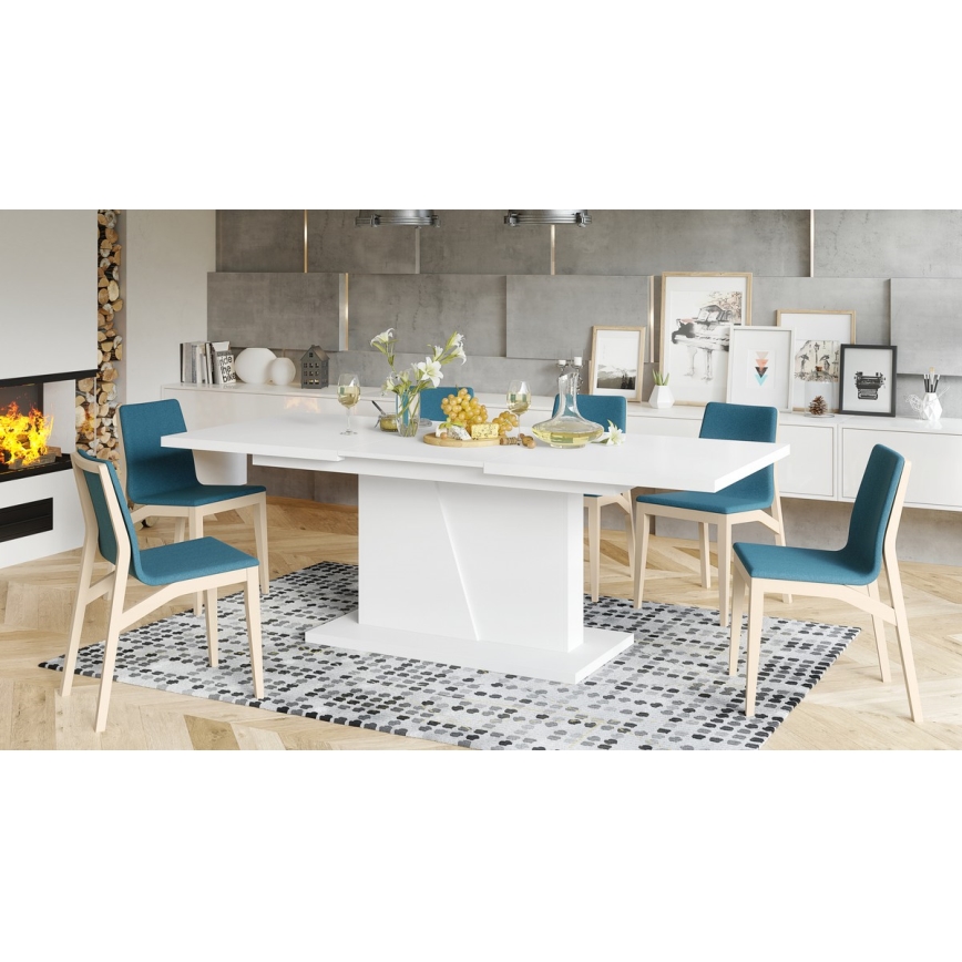Utdragbart matbord NINO vit