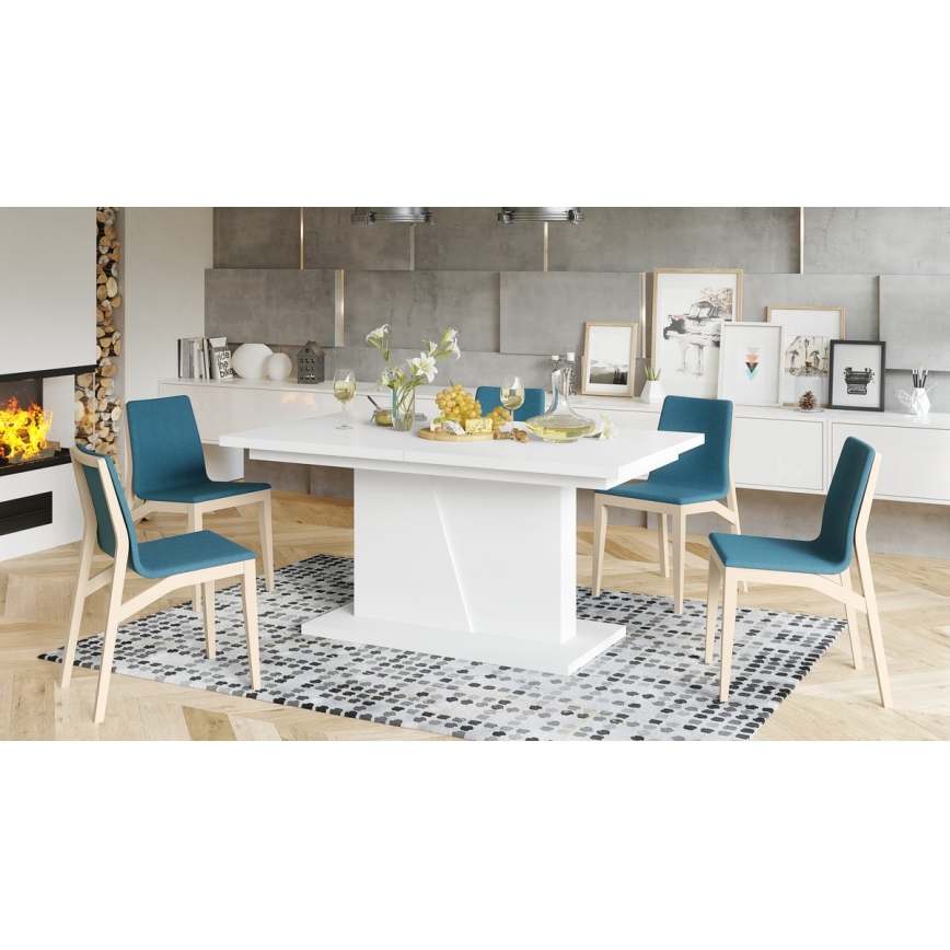 Utdragbart matbord NINO vit