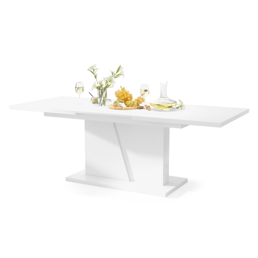 Utdragbart matbord NINO vit