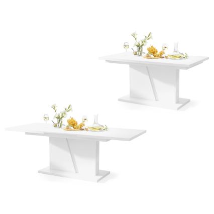 Utdragbart matbord NINO vit