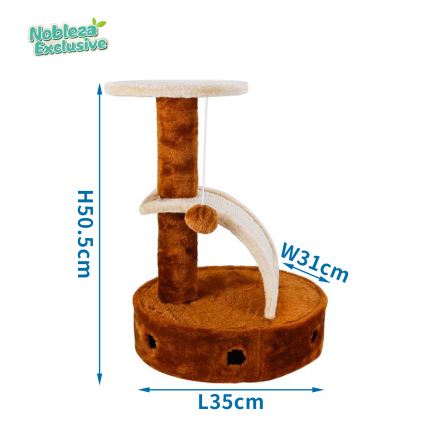 Nobleza - Klösbräda för katter 50,5x35x31 cm brun