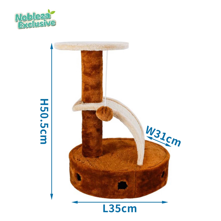 Nobleza - Klösbräda för katter 50,5x35x31 cm brun