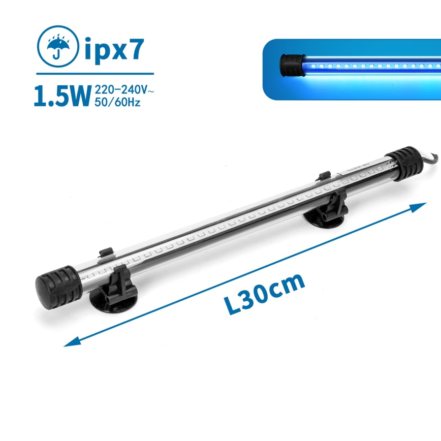 Nobleza - LED Akvariumbelysning LED/1,5W/230V IPX7 30 cm