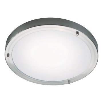 Nordlux - Badrumsplafond ANCONA 2xE27/40W/230V IP43 Ø 31,5 cm mattkrom