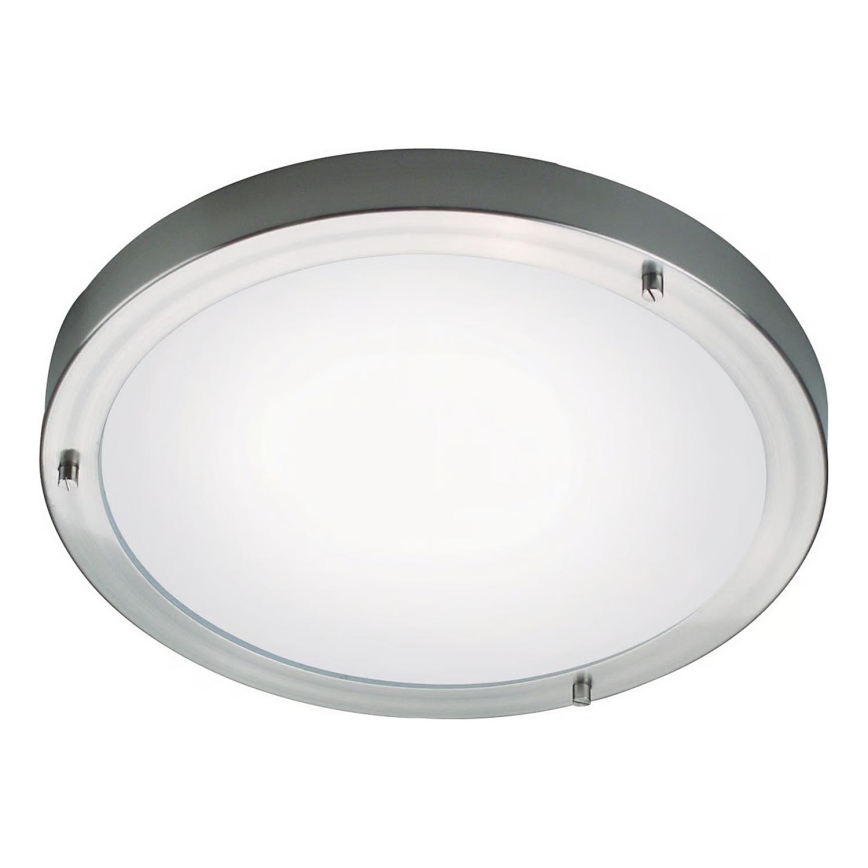 Nordlux - Badrumsplafond ANCONA 2xE27/40W/230V IP43 Ø 31,5 cm mattkrom