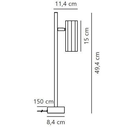 Nordlux - Bordslampa ALANIS 1xGU10/15W/230V svart