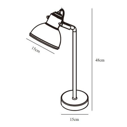 Nordlux - Bordslampa ASLAK 1xE27/15W/230V