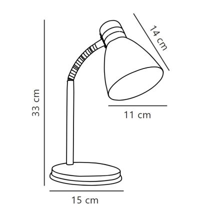 Nordlux - Bordslampa CYCLONE 1xE14/15W/230V svart