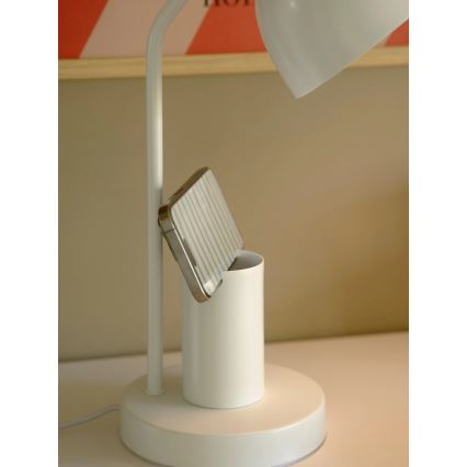 Nordlux - Bordslampa DEVONE 1xE27/15W/230V vit