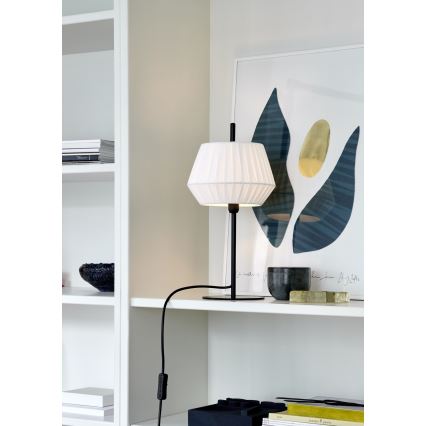 Nordlux - Bordslampa DICTE 1xE14/40W/230V vit/svart