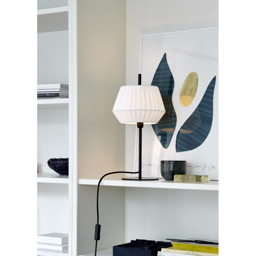 Nordlux - Bordslampa DICTE 1xE14/40W/230V vit/svart