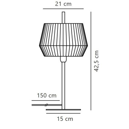 Nordlux - Bordslampa DICTE 1xE14/40W/230V vit/svart