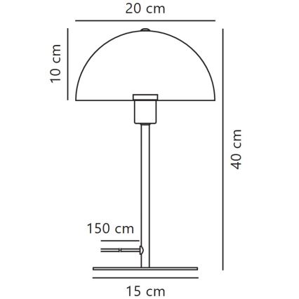 Nordlux - Bordslampa ELLEN 1xE14/40W/230V vit
