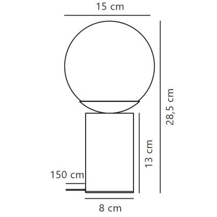 Nordlux - Bordslampa LILLY 1xE14/25W/230V granit/brun