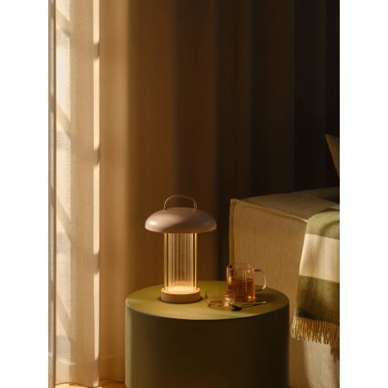 Nordlux - LED dimbar, uppladdningsbar, beröringsstyrd bordslampa MIRANO LED/3W/3,7V rosa