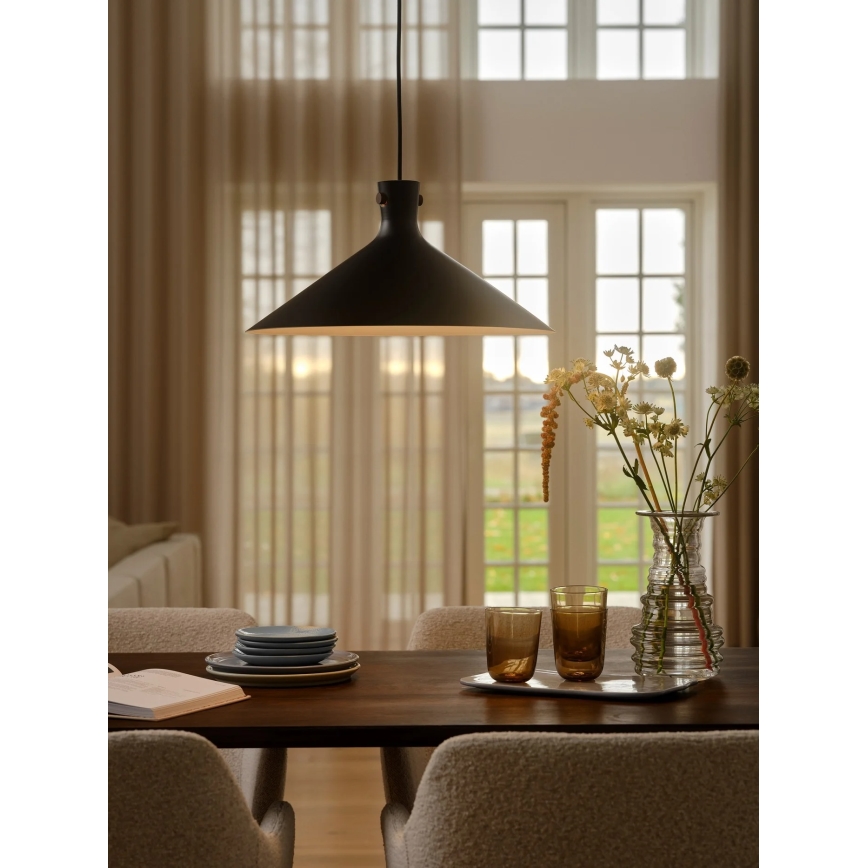 Nordlux - DORINA pendellampa på vajer 1xE27/60W/230V svart