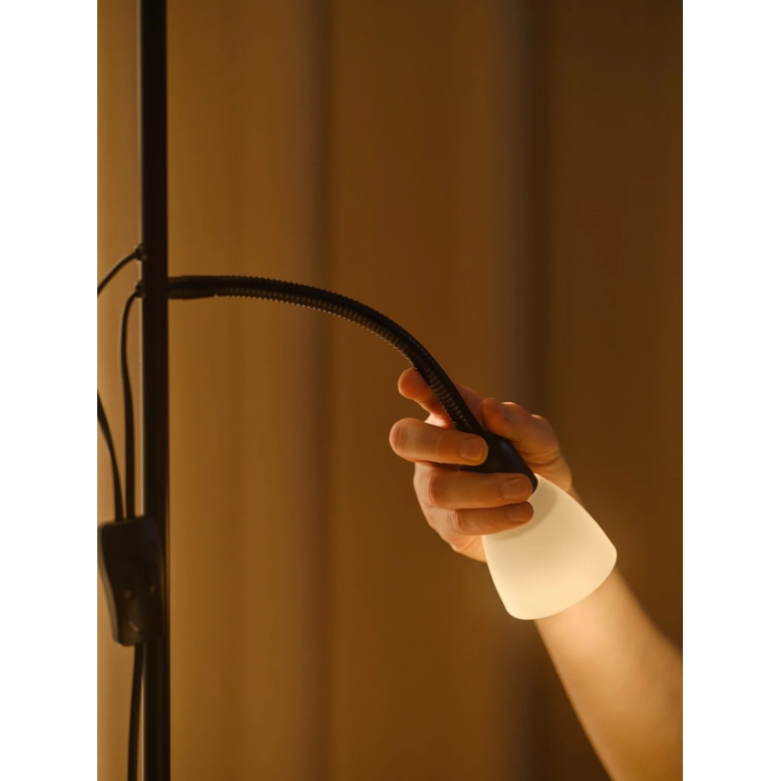 Nordlux - Golvlampa LAURIA 1xE27/40W/230V + 1xE14/15W