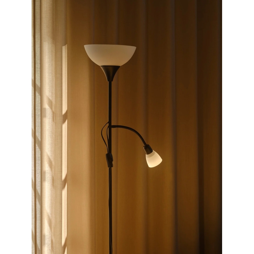 Nordlux - Golvlampa LAURIA 1xE27/40W/230V + 1xE14/15W