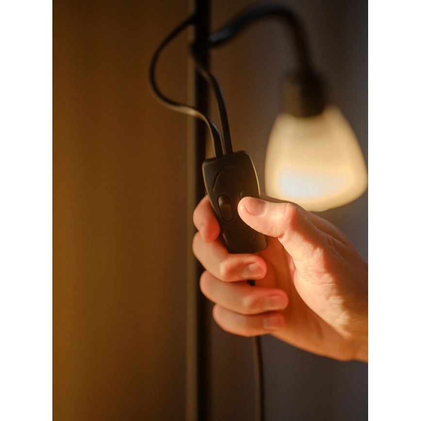 Nordlux - Golvlampa LAURIA 1xE27/40W/230V + 1xE14/15W