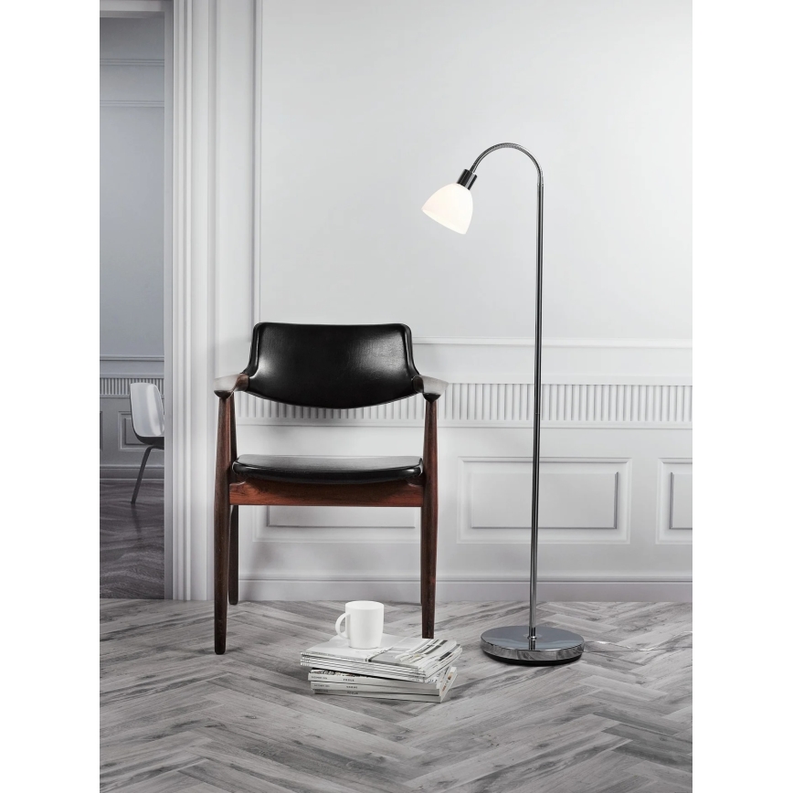 Nordlux - Golvlampa RAY 1xE14/25W/230V i blank krom