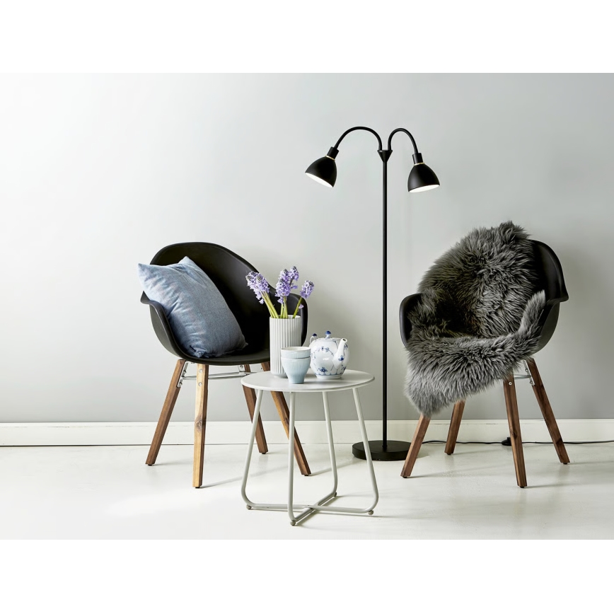 Nordlux - Golvlampa RAY 2xE14/25W/230V svart