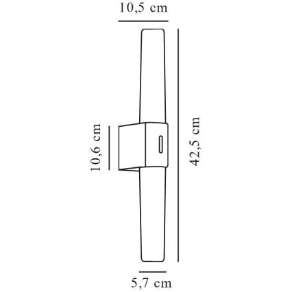 Nordlux - HELVA LED-spegelbelysning för badrum 9W/230V IP44