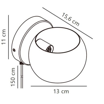 Nordlux - justerbar vägg spotlight BELIR 1xG9/5W/230V beige