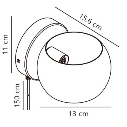 Nordlux - justerbar vägg spotlight BELIR 1xG9/5W/230V grön