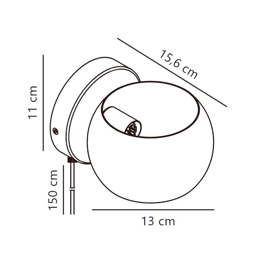 Nordlux - justerbar vägg spotlight BELIR 1xG9/5W/230V svart