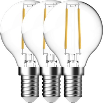 Nordlux - KIT 3x LED glödlampa FILAMENT G45 E14/4W/230V 4000K