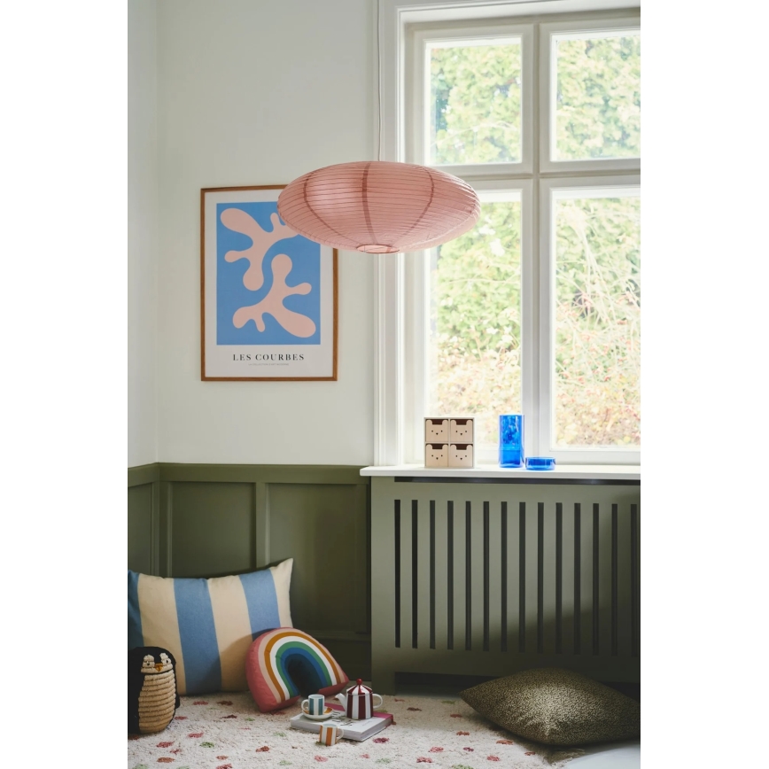 Nordlux - Lampskärm till takkrona VILLO E27 Ø 60 cm rosa